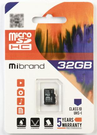 MicroSDHC (UHS-1) Mibrand 32Gb class 10