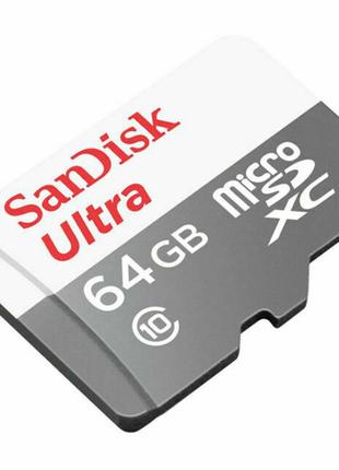 MicroSDXC (UHS-1) SanDisk Ultra 64Gb class 10 A1 (100Mb/s) (ad...