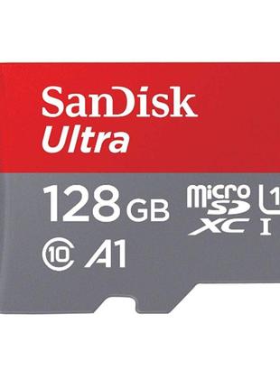 MicroSDXC (UHS-1) SanDisk Ultra 128Gb class 10 A1 (100Mb/s)