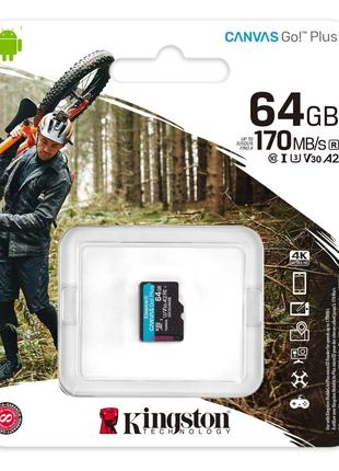 MicroSDXC (UHS-1 U3) Kingston Canvas Go Plus 64Gb class 10 A2 ...