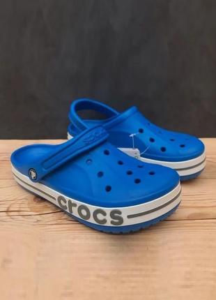 Крокс баябенд клог сині crocs bayaband clog bright cobalt slat...