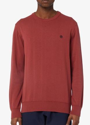 Стильный хлопковый свитер красного цвета timberland, оригинал,...