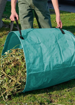 Переносной садовый мешок-сумка для зеленых листьев parkside 8006