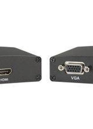 03-00-013. Конвертер VGA в HDMI (гнездо VGA + 2 гнезда RCA → г...