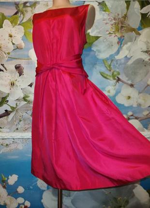 Роскошное шелковое платье 100% silk 14 p. hobbs