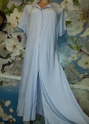 Шелковый платье халат лавандовый цвет 100% вискоза m-l