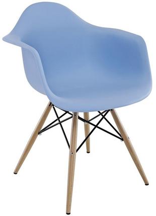 Крісло (стілець пластиковий) тауер eames, пластик, колір блаки...