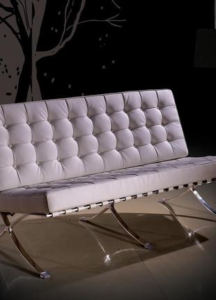 Мягкий диван barcelona (барселона),3-х местный, экокожа белая