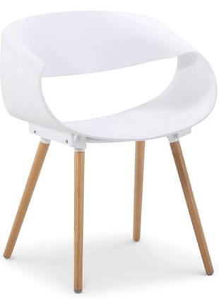 Кресло пластиковое берта белый цвет