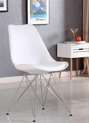 Стул eames (стул тауэр с), мягкая подушка, хромированный метал...