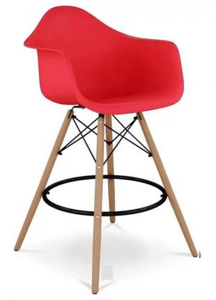 Стілець тауер вуд eames барний високий червоний