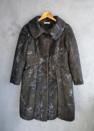 Шикарное оригинальное пальто из шерсти альпаки и мохера teresa...