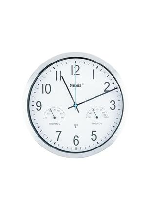 Настінний годинник з термометром і гігрометром mebus ø 25 см