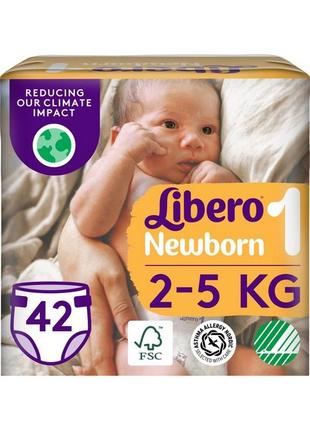 Подгузники libero newborn 1 2-5 кг 42 шт
