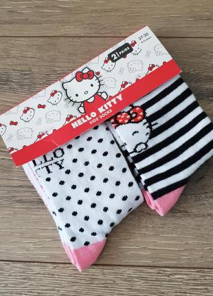 Якісні бавовняні шкарпетки для  дівчинки (2 пари) hello kitti ...