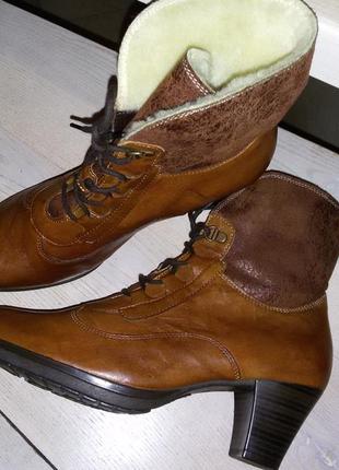 Gabor отличные кожаные теплые ботинки размер 39 (6)