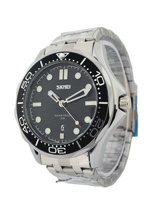 Классические мужские кварцевые наручные часы с металлическим б...