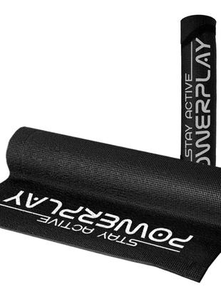 Килимок для йоги та фітнесу PowerPlay 4010 PVC Yoga Mat Чорний...