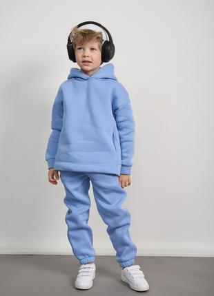 Детский спортивный костюм для мальчика цвет светло-голубой р.1...