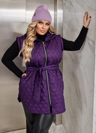 Функциональная куртка-жилетка со съемными рукавами фиолетовый