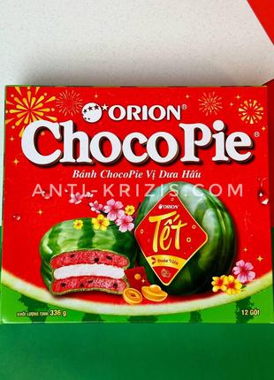 Чокопай Пирожное Orion ChocoPie со вкусом Арбуза 336гр 12шт (В...