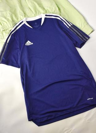 Темно-синя спортивна футболка adidas aeroready