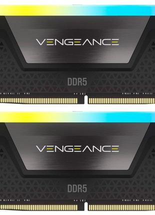 Модуль пам`ятi DDR5 2x32GB/6600 Corsair Vengeance RGB Black
(C...