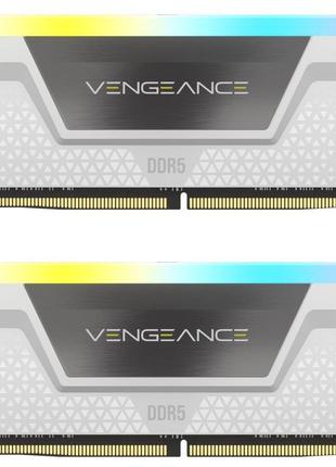Модуль пам`ятi DDR5 2x16GB/6400 Corsair Vengeance RGB White
(C...