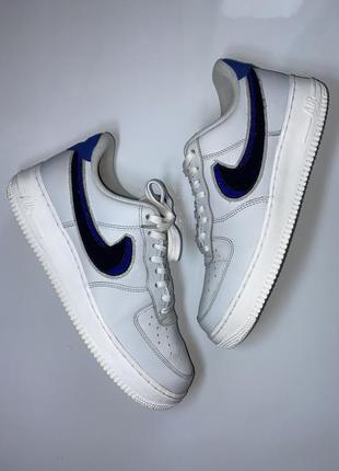 Кроссовки nike air force 1 low 3d chenille swoosh white blue