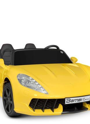 Детский двухместный электромобиль Porsche Cayman (желтый цвет)
