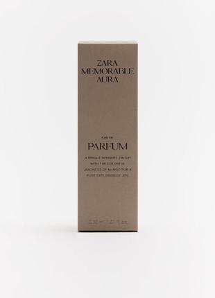 Духи memorable aura от zara. 30 ml