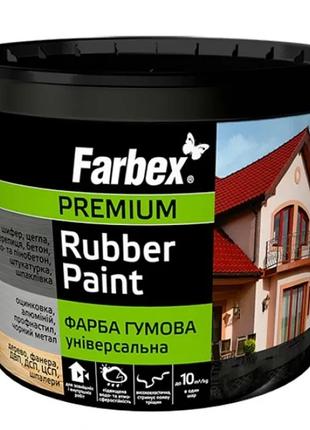 Farbex Краска резиновая (черная), 12 кг