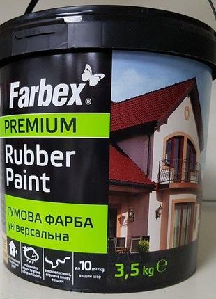Краска резиновая зеленая Farbex 3,5 кг