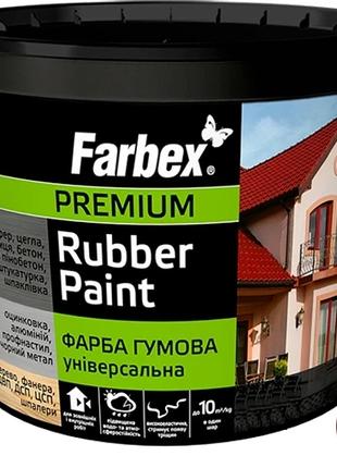 Краска резиновая Farbex 12 кг Коричневая