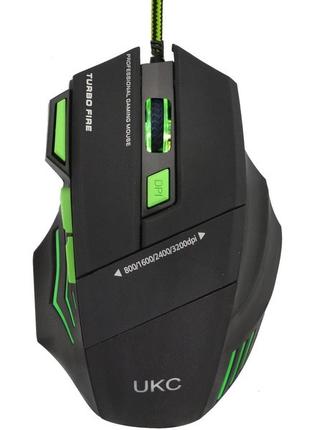 Игровая мышь UKC X-7 + коврик (USB проводная RGB подсветка)