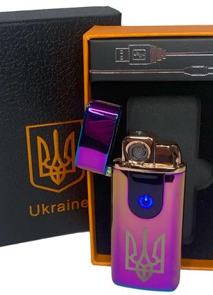 Электрическая и газовая зажигалка Украина (с USB-зарядкой) HL-...