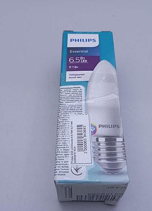 Лампочки Б/У Philips ESS LEDCandle 6.5-75W E27 840 B35NDFR RCA