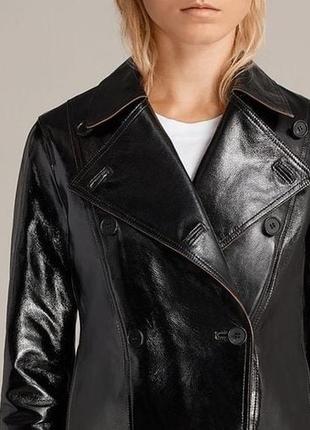 Бомбовый кожанный пиджак чёрного цвета из 100% кожи ягнёнка al...
