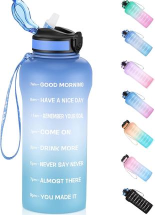СТОК!Мотивационная бутылка для воды ETDW на полгаллона с марке...