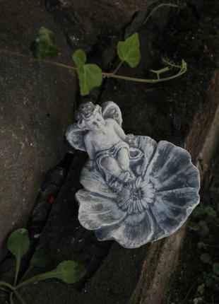 Садовая фигура, статуэтка Ангел цветок для декора сада изготов...