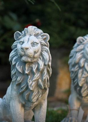 Садовая фигура, статуэтка Пара маленьких львов для декора сада...