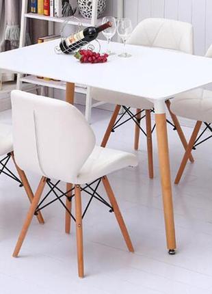 Обеденный стол прямоугольный нури, 120*80 см, белый