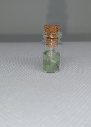 Натуральний камінь Авантюрин в пляшці 2 см для медитації та декор