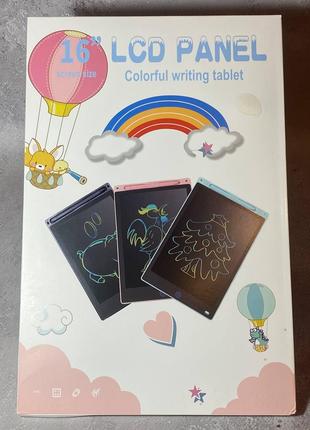 Планшет для рисования детский цветной 16" LCD доска для рисования