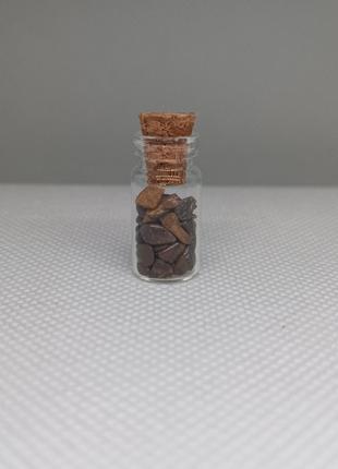 Натуральний камінь Тигрове око в пляшці 2 см для медитації