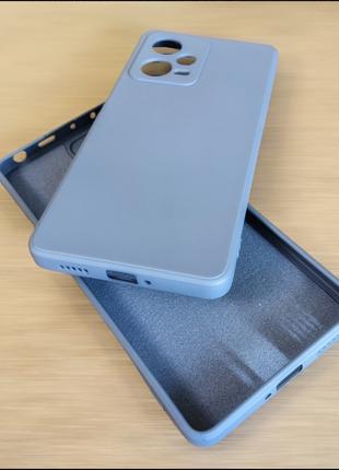 Xiaomi Redmi Note 12 Pro 5G силиконовый чехол микрофибра Серый