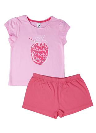 Детская летняя пижама для девочки с рисунком 122-128 розовый P...