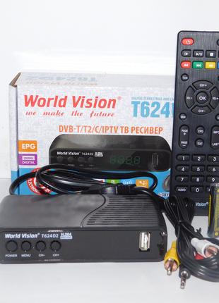 Т2 тюнер World Vision T624D2 IPTV приставка, ресивер