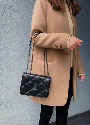 Ексклюзивна жіноча сумка з нової колекції, екошкіра, чорна.