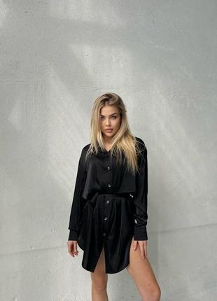 Сукня-сорочка чорного кольору 24666 ordio